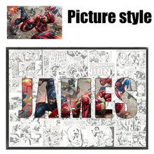 Load image into Gallery viewer, Personalised Marvel Movie Heroes Canvas Poster – Spider-Man &amp; Iron Man Wall Art
