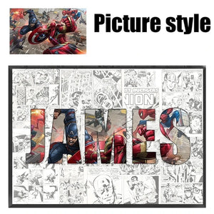 Personalised Marvel Movie Heroes Canvas Poster – Spider-Man & Iron Man Wall Art