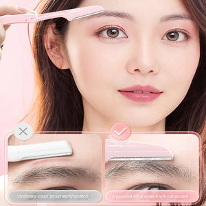 3PCS Portable Eyebrow Trimmer Shaper Razor Blade Women's Makeup Tools