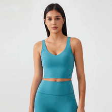 Load image into Gallery viewer, Sports Bra for Women Yoga Top Fixed Chest Pad Gym Vest Shock-proof Workout Tops Yoga Clothes U-shaped Back Fitness Crop Top