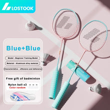 Load image into Gallery viewer, LOSTOOK Badminton Racket with 3 Nylon Shuttlecocks/1 Carry Bag Original By Beginners Badminton Set Sports Fitness equipment