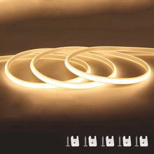 Load image into Gallery viewer, 110V 220V Cob LED Strip Light Super Bright waterproof With EU US Power Supply Switch 288 LEDS/m Warm/Neutral/White Outdoor Decor