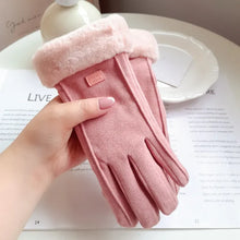 Load image into Gallery viewer, Women Winter Warm Plush Gloves Suede Touchscreen Driving Outdoor Sports Mittens