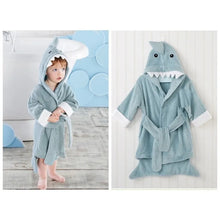Load image into Gallery viewer, Cotton Baby Robe Bath Towel Cartoon Hoodies Infant Girls Boys Sleepwear Bath Blanket Kids Soft Bathrobe Pajamas Kids Clothing