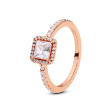 Load image into Gallery viewer, 925 Sterling Silver Rings For Women Original Crown Love Heart Wishbone Engagement Wedding Rose Gold Crystal Ring Luxury Jewelry