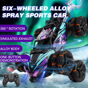 6-Wheel Stunt RC Car: Twisting Drift, Remote Control, Fun for Kids and Adults