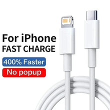Load image into Gallery viewer, 20W PD USB to Lighting USB C to Lighting Fast Charger Cable For Apple iPhone 14 13 12 11 Pro Max X XR Plus iPad Data Sync Line