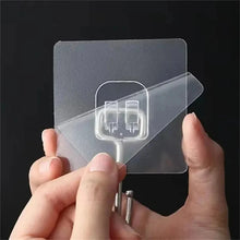 Load image into Gallery viewer, 20/10PCS Hook Self-Adhesive PVC Stainless Steel Transparent Multi-Purpose Wall Holder Door Rack Kitchen Storage Organizer Home