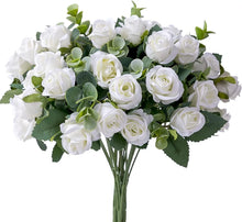 Load image into Gallery viewer, 10-Head Artificial Silk Rose &amp; Peony Bouquet with Eucalyptus - Wedding &amp; Home Décor