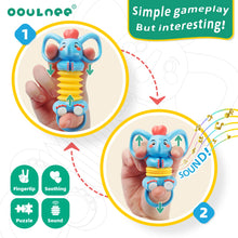 Load image into Gallery viewer, Finger Puppet Ollie - Kawaii Elephant with Vocal Sound, Pop Tube, Stress Relief Toy