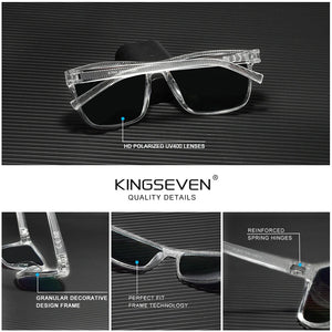 KINGSEVEN Women's Polarized Transparent Sunglasses - UV400 Fashion Eye Protection