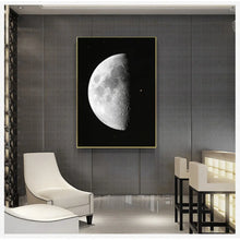 Load image into Gallery viewer, Modern Abstract Wall Art - Moon Phase Changes Poster - Astronomy Satellite Print Decor