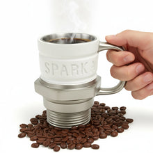 Load image into Gallery viewer, Spark Plug Mug Plain Coffee Mugs Mechanics &amp; Gearheads Metal Coffee Cups Unique Auto Gift Personalized Coffee Mug for Car Lovers