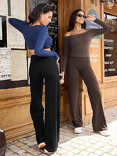 Load image into Gallery viewer, Casual Yoga Straight Leg Wide Leg Pants Loose Slim Fit Wide Leg Seamless Activewear Daily Versatile Yoga Fitness Long Trousers
