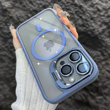 Load image into Gallery viewer, Luxury Magnetic Shockproof Phone Case For iPhone 15 14 13 12 11 16 17 Pro Max Plus 16E Funda Stand Glass Lens Protection Cover