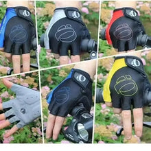 Load image into Gallery viewer, 1Pair Gel Half Finger MTB Road Bike Gloves Anti-Slip Anti-Sweat Shockproof Cycling Bicycle Gloves for Left-Right Hand