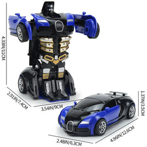 Transform CarRobot Model: Push & Go Race Toy - Perfect Easter Gift for Boys