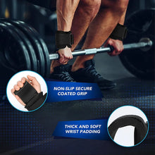 Load image into Gallery viewer, Weight Lifting Hook Grips With Wrist Wraps Hand-Bar Wrist Strap Gym Fitness Hook Weight Strap Pull-Ups Power Lifting Gloves
