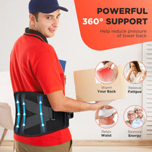 Load image into Gallery viewer, Electric Heating Waist Massager,Vibration Hot Compress Massage Belt,Lumbar Decompression Brace,Lower Back Support,Muscle Relax