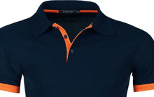 Load image into Gallery viewer, Men's short sleeve color matching fashion with men's lapel short sleeve