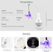 Load image into Gallery viewer, Cat Interactive Toys Funny Feather Kitten Teaser Indoor Play Automatic Toy Gift Cat Feather Toy