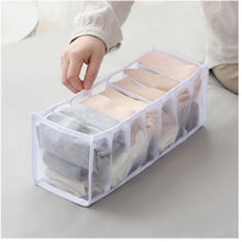 Load image into Gallery viewer, 6/7/11 Compartments Underwear Storage Box, Home Underwear Bra Sock Cabinet, Drawer Style Fabric Mesh Partition And Sorting Box