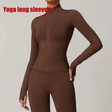 Load image into Gallery viewer, Seamless Long Sleeve Sports Jacket Women Zip Fitness Yoga Shirt Gym Top Activewear Running Coats Workout Clothes For Cycling