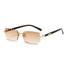 Load image into Gallery viewer, Rimless Sunglasses Rectangle Fashion Popular Women Men Shades Small Square Sun Glasses For Female Male Summer Traveling Oculos