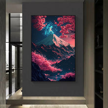 Load image into Gallery viewer, Japanese Neon Nature Canvas Painting Japan Landscape Wall Art Living Room Decor