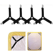 Load image into Gallery viewer, 4Pcs Bed Sheet Fasteners - Adjustable Elastic Clips for Mattress Cover &amp; Bed Sheet Organizer