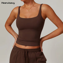 Load image into Gallery viewer, Ctenkevet Women's Workout Yoga Tank Top Quick-Dry Gym Sports Vest Female Running Tight Top Women U-Back Fitness Underwear