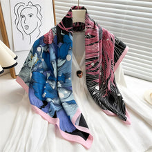 Load image into Gallery viewer, 90*90Cm Square Scarf Twill Silk Feeling Women Head Shawls and Wraps Luxury Hair Tree Print Neck Scarves Hijab Bandana Pashmina