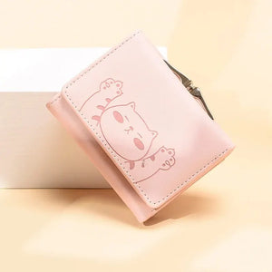 Cute Cat Wallet! Trendy, Multi-Card, Soft PU Leather