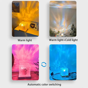 Dynamic Water Ripple Projector Night Light: 16 Colors for Living and Bedroom