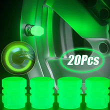 Load image into Gallery viewer, 20Pc Luminous Valve Stem Caps Night Glowing Car Motorcycle Bicycle Wheel Hub Accessories