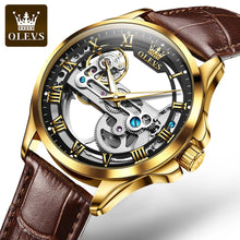 Load image into Gallery viewer, OLEVS 6661 Top of the line Original Skeleton Men's Automatic Mechanical Watch Waterproof and Luminous Men's Watch Reloj Hombre