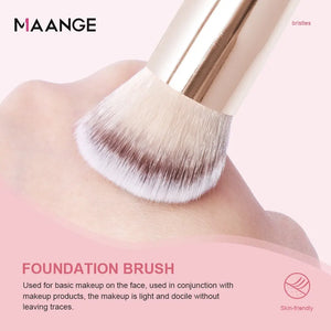 MAANGE 4PCS Face Makeup Brush Set - Foundation, Concealer, Soft Bristles, Gift Box