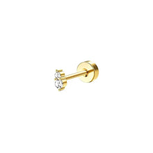 Load image into Gallery viewer, Bobisty 1pc Earrings Surgical Stainless Steel Earrings for Women Dainty Flat Back Earring Stud Hoop Cartilage for Sensitive Ears