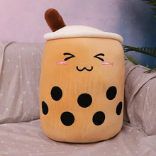 Load image into Gallery viewer, Plush Milk Tea Cup Pillow - Cute Boba Pearl Doll - Creative Simulation Decoration Toy