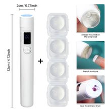 Load image into Gallery viewer, Portable Nail UV LED Lamp Rechargeable for Nails Gel Polish Drying Resin Quick UV Light Lamp for Nails Art Desk Stand Removable