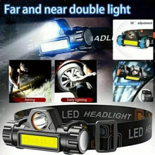 Load image into Gallery viewer, Rechargeable COB LED USB Headlamp Magnetic Waterproof Outdoor Fishing Torch