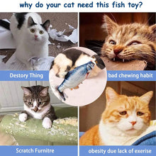 Load image into Gallery viewer, USB Charging Plush Fish Cat Toy - 3D Simulation Dancing Wiggle Interactive Pet Toy