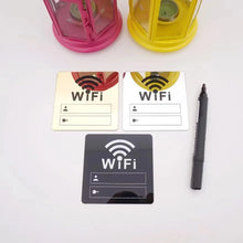 Load image into Gallery viewer, WiFi Sign Mirror Wall Sticker 3D Acrylic Rewritable Decor