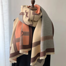 Load image into Gallery viewer, NEW Luxury Winter Thick Warm Scarf Women Cashmere Shawl and Wraps Pashmina Neckerchief Bufanda Female Long Tessel Echarpe 2024