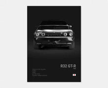 Load image into Gallery viewer, Black and White Japan Cars Luxury Super Sport Car Poster Aesthetic R34 Gtr 240sx Canvas Print for Wall Art Garage Room Decor
