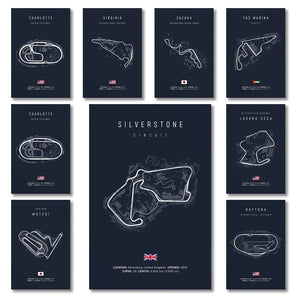 F1 International Track Circuit Canvas Painting – Wall Art