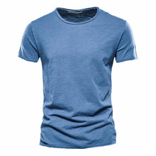 Load image into Gallery viewer, 100% Cotton Men T-shirt Casual Soft Fitness Summer Thin T-shirts Men's Home Clothes O-Neck Short Sleeve Soild T Shirt for Men