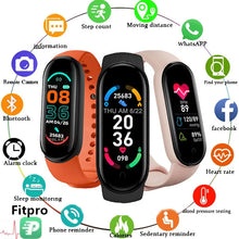Load image into Gallery viewer, M6 Smart Watch Men Women Fitness Smart Bracelet Sports Band Heart Rate Blood Pressure Monitor Waterproof Multi-function Watches