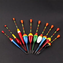 Load image into Gallery viewer, 10PCS Fishing Floats Set Buoy Bobber Light Stick Mixed Sizes Colors Fishing Gear
