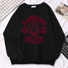 Load image into Gallery viewer, Casual Street Womens Sweatshirt Hawkins High School Indiana 1983 Printing Hoodies Loose Crewneck Pullovers Warm Fleece Clothes